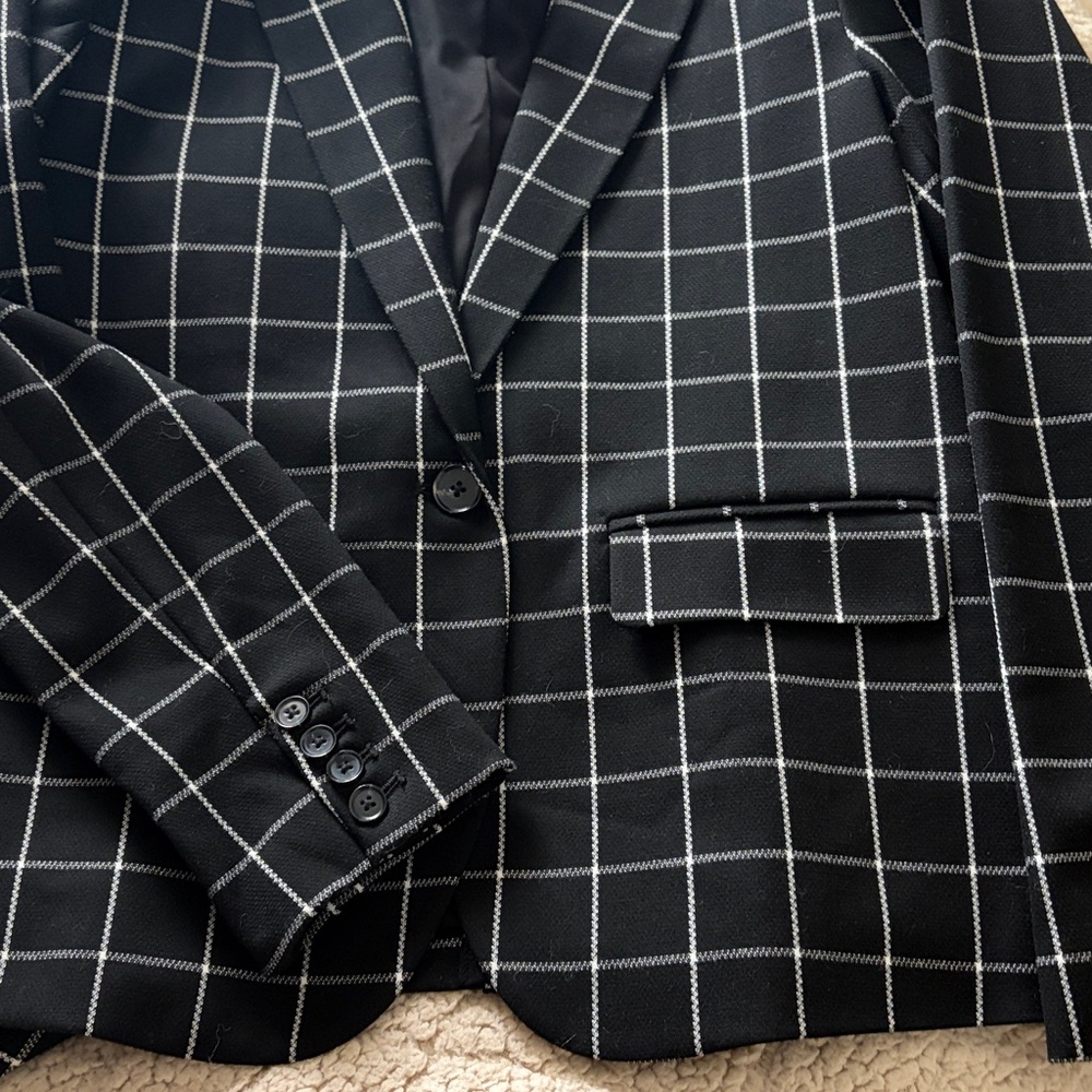 Black Checkered women’s blazer - Picture 7 of 7